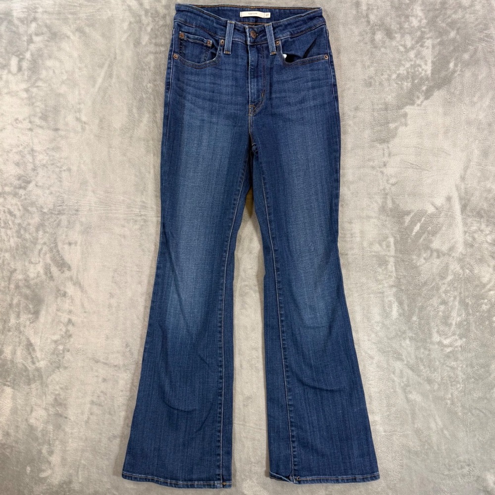 Levi's 726 Flare Jeans Women's Size 27 Blue Medium Wash Denim Pants Stretch